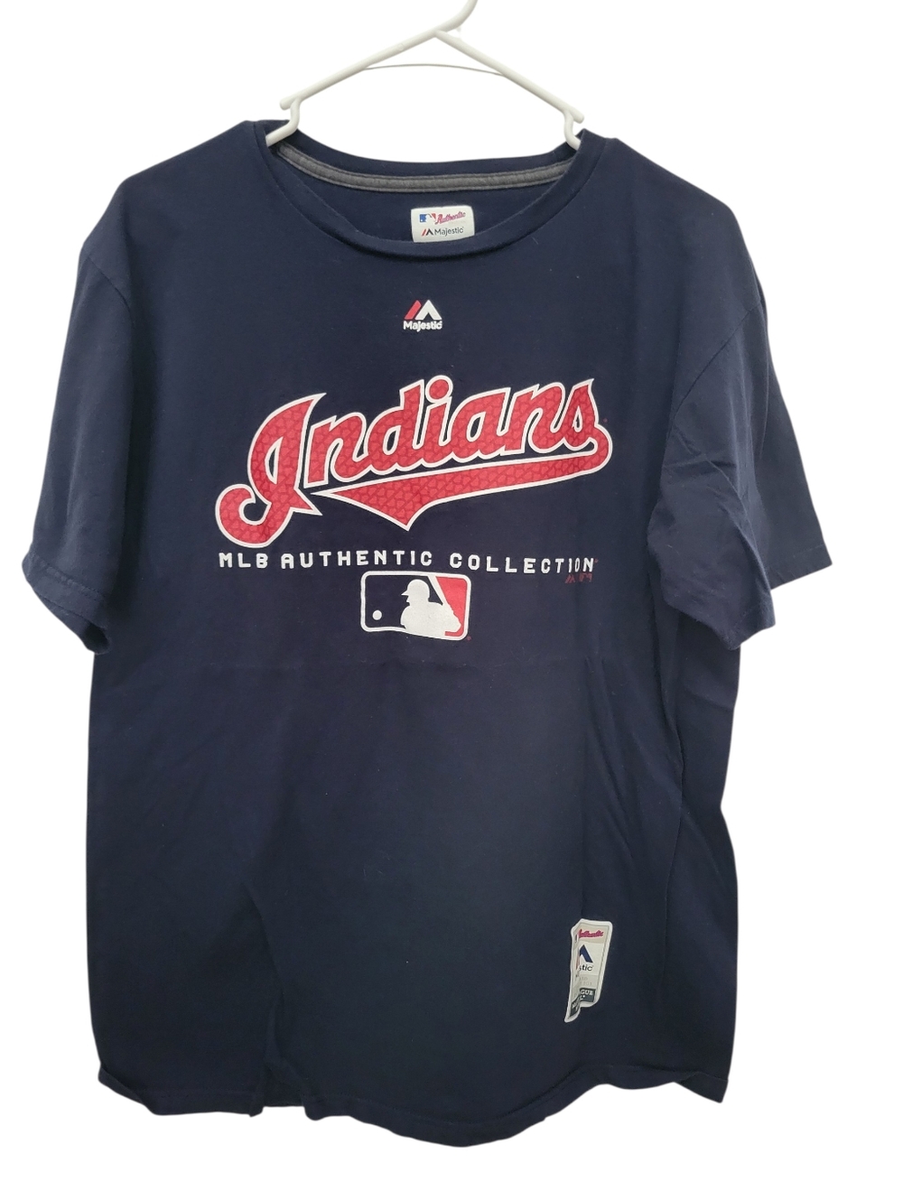 Majestic Navy and Red Indians Short-Sleeve Tee